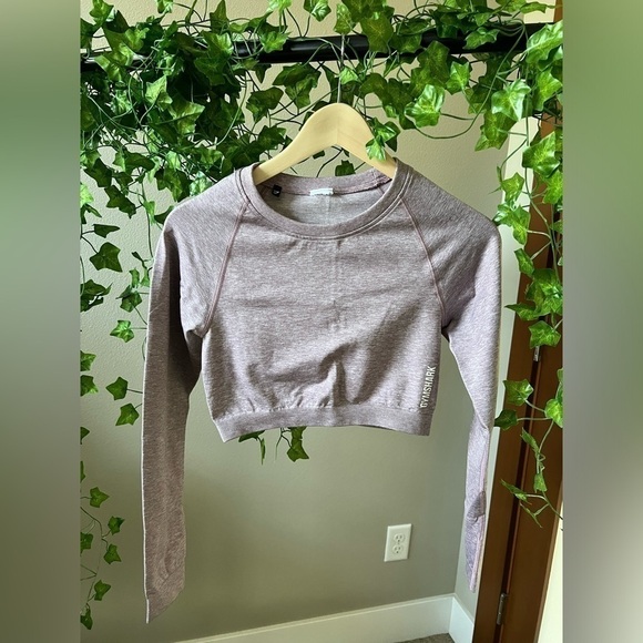 Gymshark Mauve crop top long sleeve - Picture 1 of 3